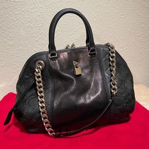 Carolina Herrera Black Leather Bag